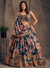Trending Organza Sequins Zari Embroidered Lehenga